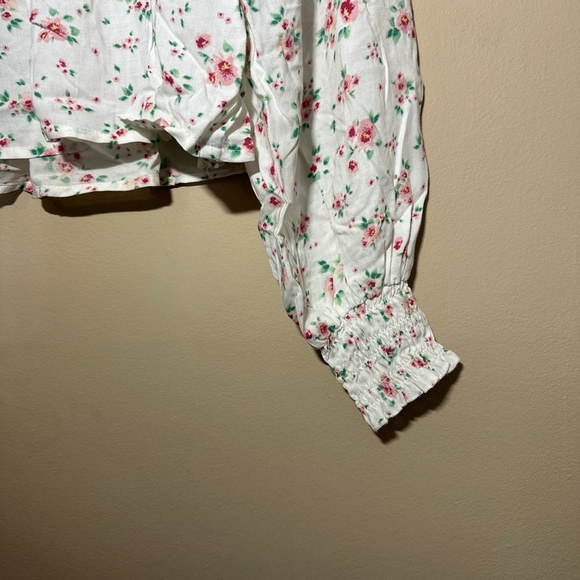 (2 for $15) Candies off the shoulder juniors floral top - Picture 3 of 4
